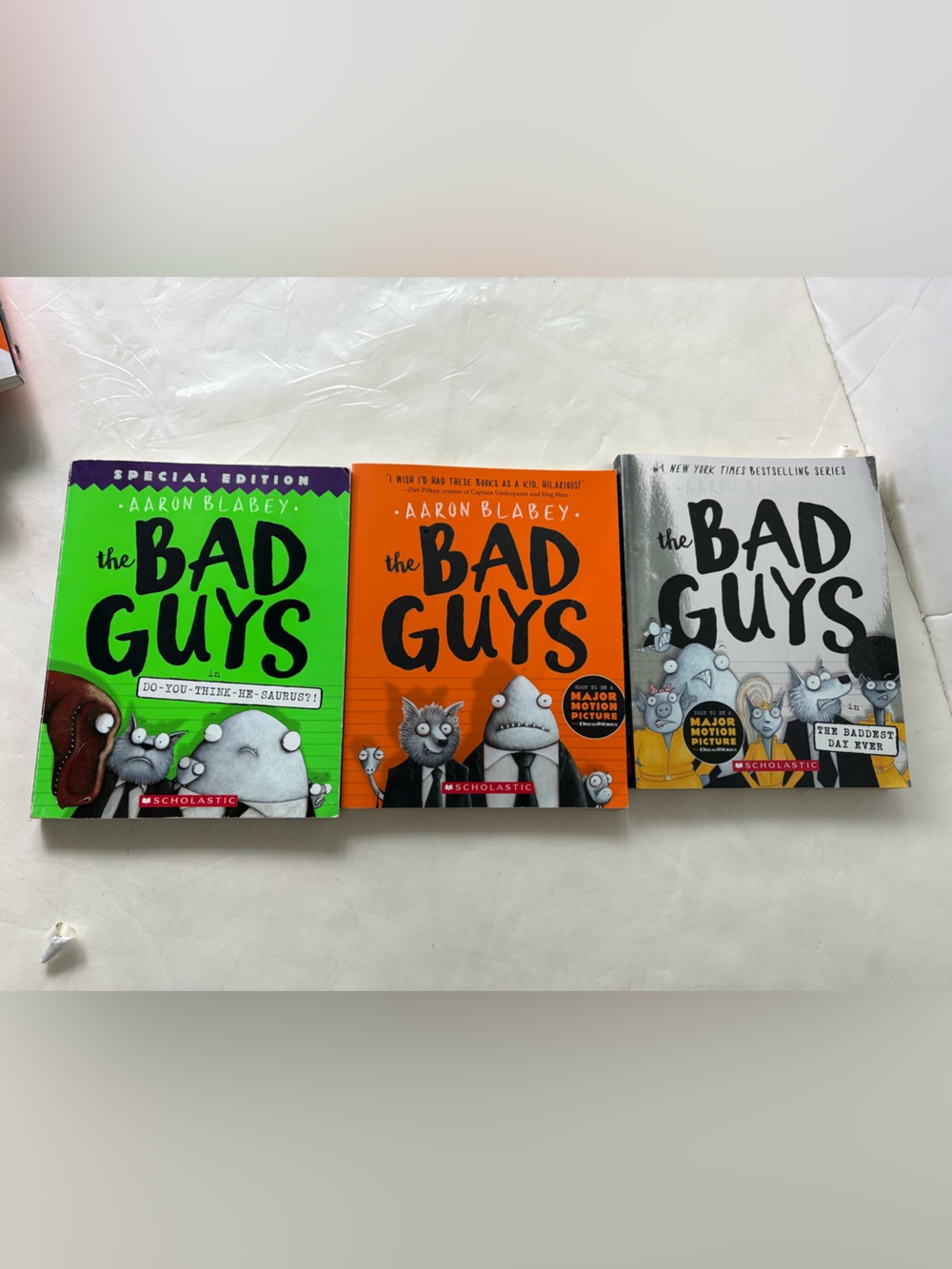 Scholastic The Bad Guys Book Lot (Books 1, 7, and 10) Book Lot 3-Book Set